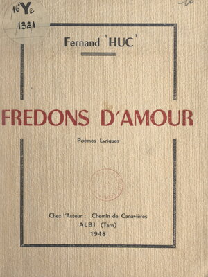 cover image of Fredons d'amour